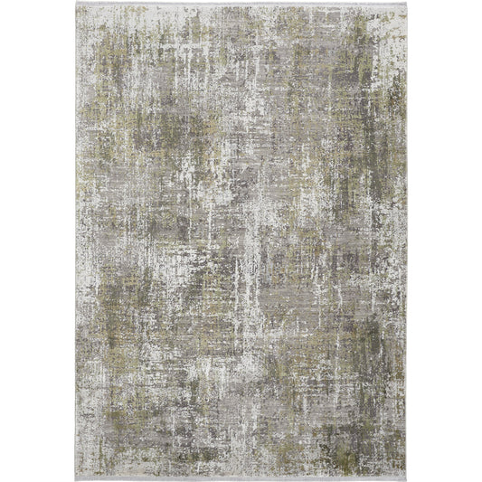 Cadiz Rug - 39FXF by Feizy in green, gray, ivory. Made from viscose, acrylic in a unique style.