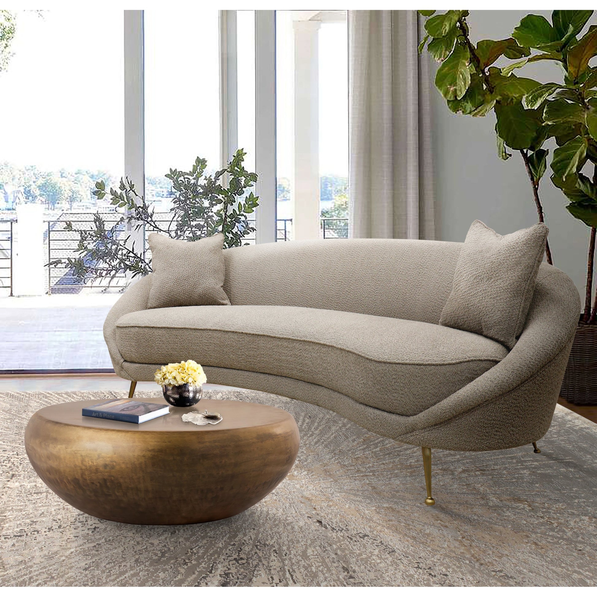 Luna Sofa by Pasargad Home. Made from polyester fabric in a modern style.