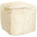 Tibetan Goat Fur Pouf by Zentique. Made from polybeans in a modern style.