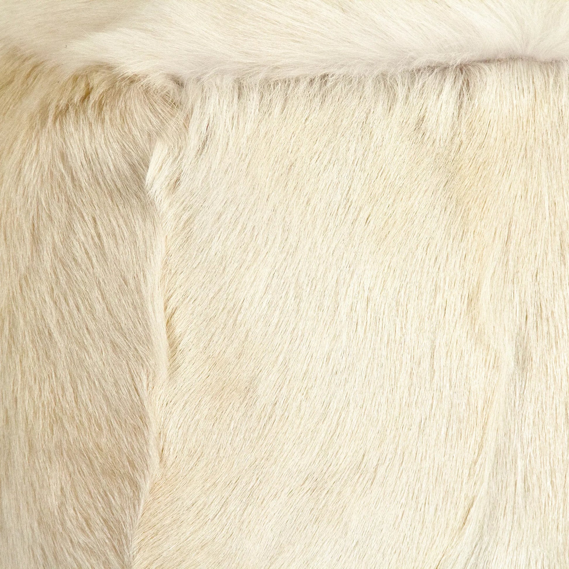 Tibetan Goat Fur Pouf by Zentique. Made from polybeans in a modern style.