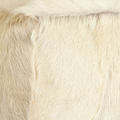 Tibetan Goat Fur Pouf by Zentique. Made from polybeans in a modern style.