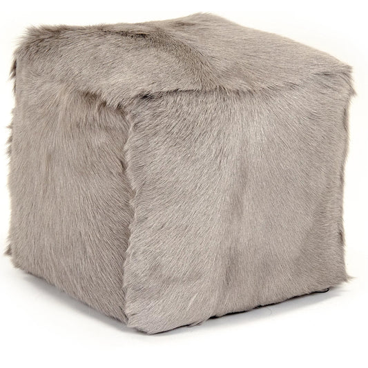Tibetan Goat Fur Pouf by Zentique. Made from polybeans in a unique style.