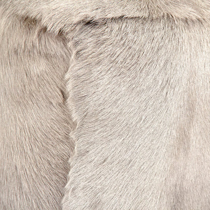 Tibetan Goat Fur Pouf by Zentique. Made from polybeans in a modern style.