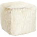 Tibetan Goat Fur Pouf by Zentique. Made from polybeans in a modern style.