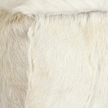 Tibetan Goat Fur Pouf by Zentique. Made from polybeans in a modern style.