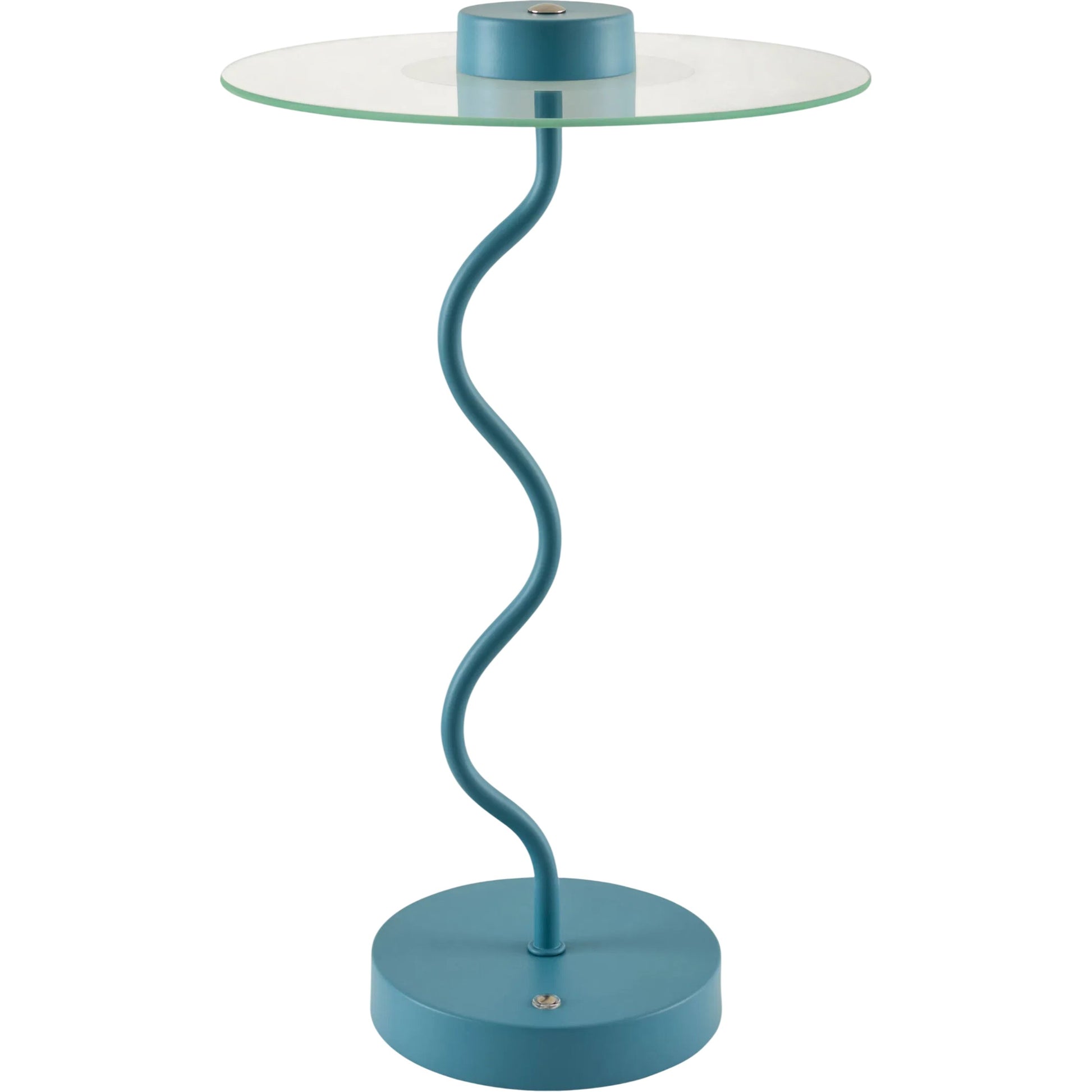 Ziglo Accent Table Lamp by Surya in blue, clear and hand painted. Made from iron, glass in a unique style.