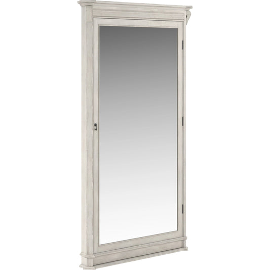 Alcove Floor Mirror by A.R.T. Furniture in belgian ivory. Made from acacia solids, maple veneers, mirror in a modern style.