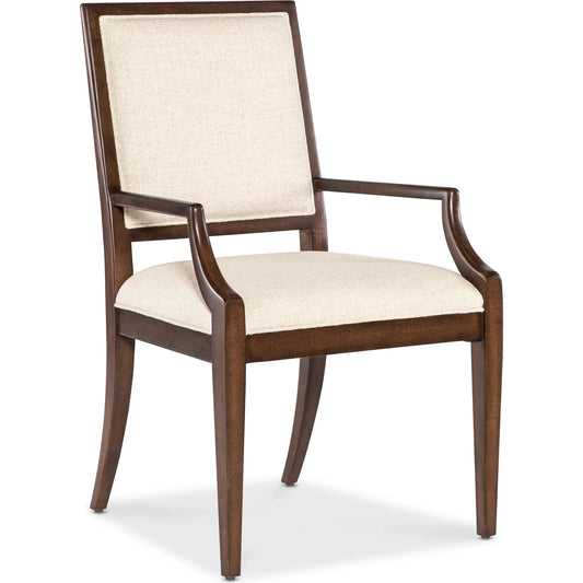 Archives Upholstered Arm Chair by Hooker Furniture in curate wheat and classic walnut. Made from wood, fabric in a transitional style.