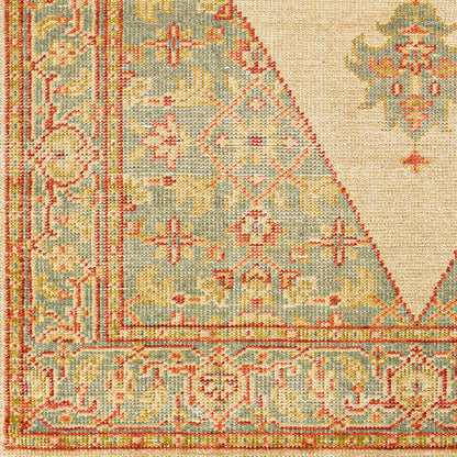 Zahra Rug - 26235 by Surya in dusty sage, olive, rust, burnt orange, light beige. Made from 100% wool in a unique style.