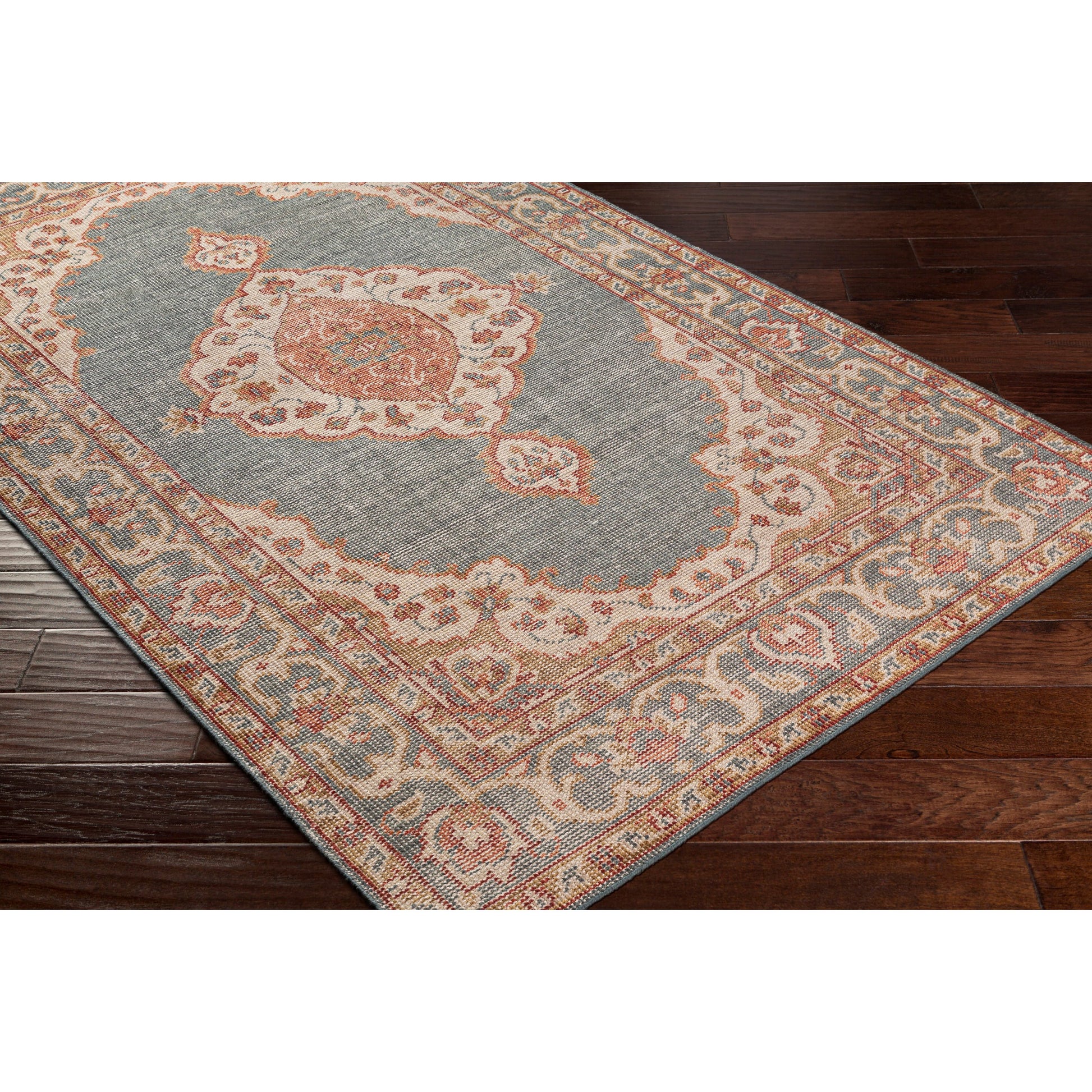 Zahra Rug - 26205 by Surya in dusty sage, olive, rust, burnt orange, light beige. Made from 100% wool in a unique style.