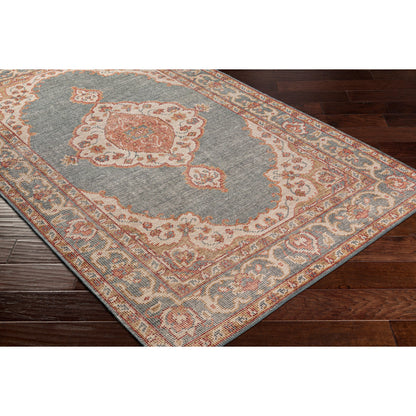 Zahra Rug - 26205 by Surya in dusty sage, olive, rust, burnt orange, light beige. Made from 100% wool in a unique style.