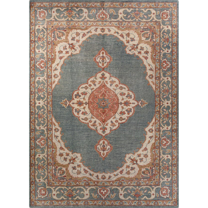 Zahra Rug - 26205 by Surya in dusty sage, olive, rust, burnt orange, light beige. Made from 100% wool in a unique style.
