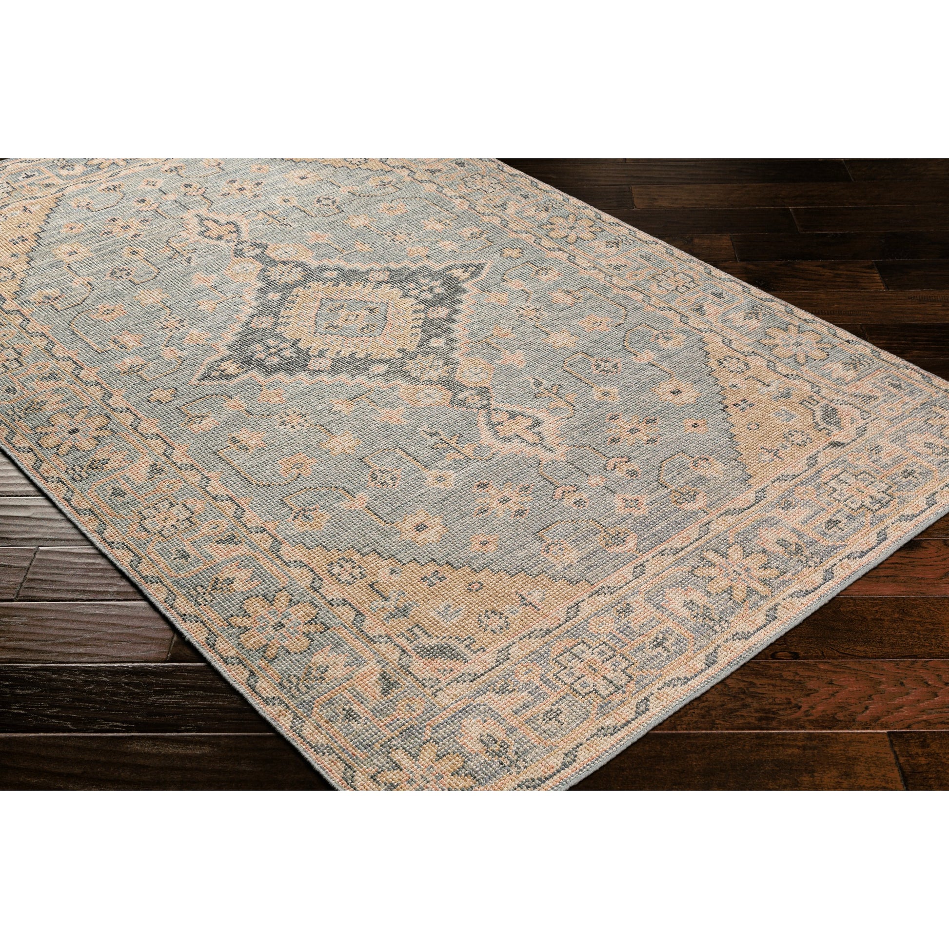 Zahra Rug - 26226 by Surya in dusty sage, light sage, blush, light olive, light beige. Made from 100% wool in a unique style.