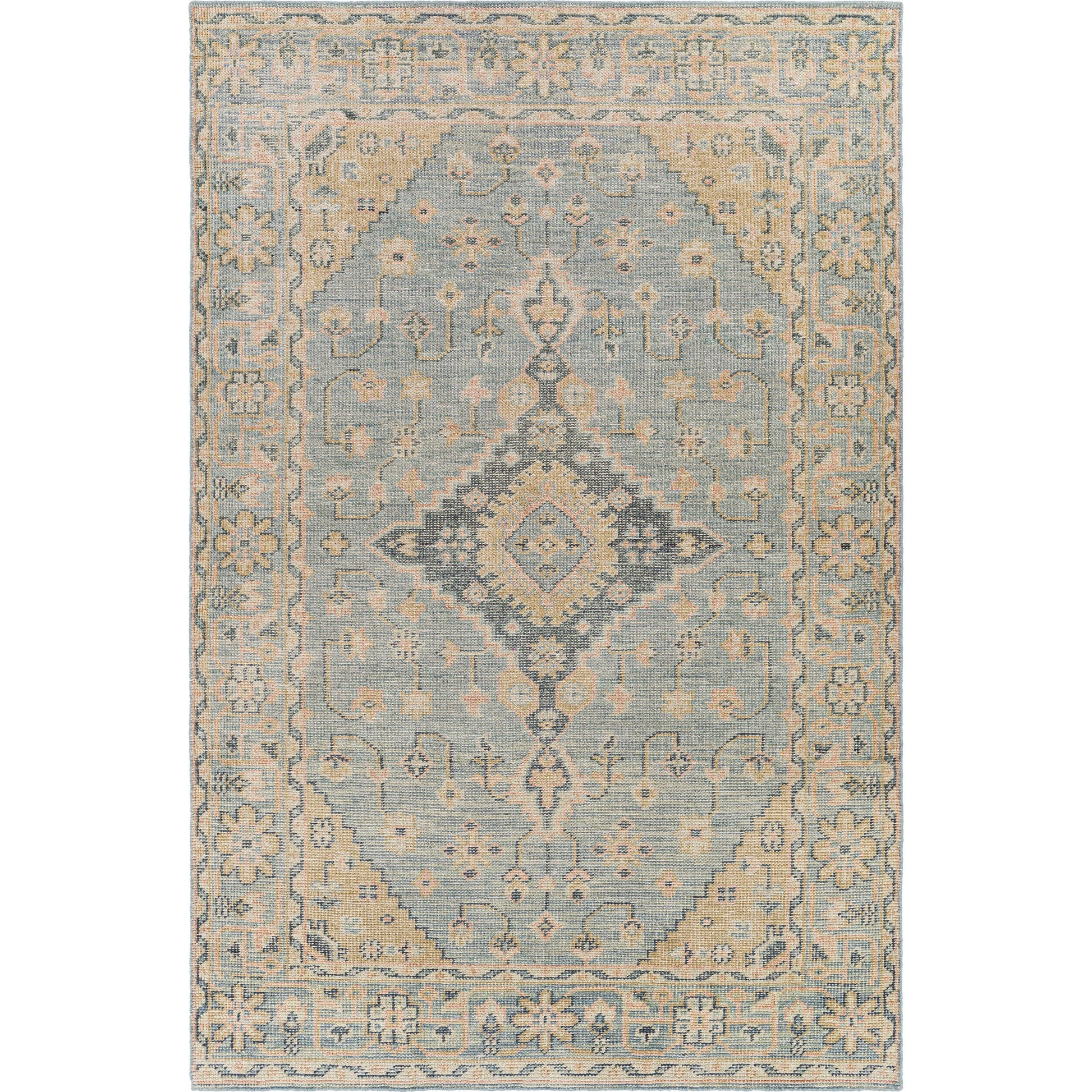 Zahra Rug - 26226 by Surya in dusty sage, light sage, blush, light olive, light beige. Made from 100% wool in a unique style.