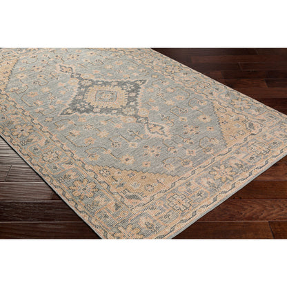 Zahra Rug - 26226 by Surya in dusty sage, light sage, blush, light olive, light beige. Made from 100% wool in a unique style.