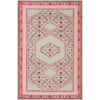 Seafoam, Dusty Pink, Red, Light Brown, Burgandy, Gray / 5'6" x 8'6"