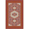 Light Gray, Burnt Orange, Burgundy, Mauve, Brown, Dark Brown / 2' x 3'