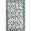 Ivory, Blue, Rust, Emerald, Light Sage / 3'6" x 5'6"