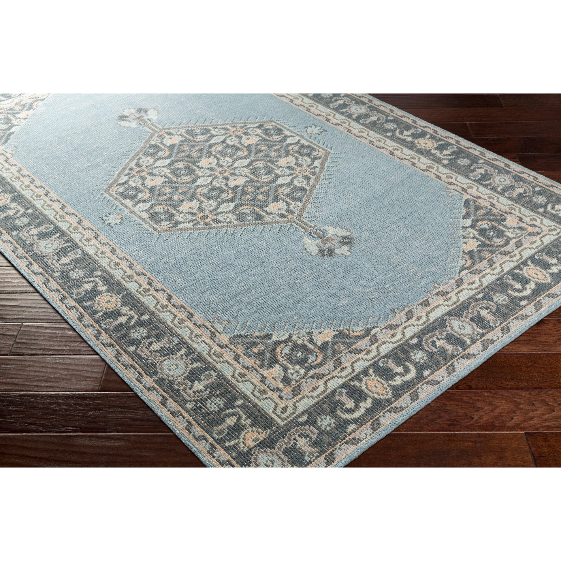 Zahra Rug - 24372 by Surya in aqua, charcoal, pale blue, slate, oatmeal. Made from 100% new zealand wool in a unique style.