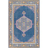 Dark Blue, Purple, Saffron, Dusty Pink, Aqua, Slate / 5'6" x 8'6"