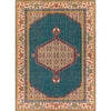 Medium Green, Red, Teal, Olive, Mustard, Dark Plum / 2' x 3'