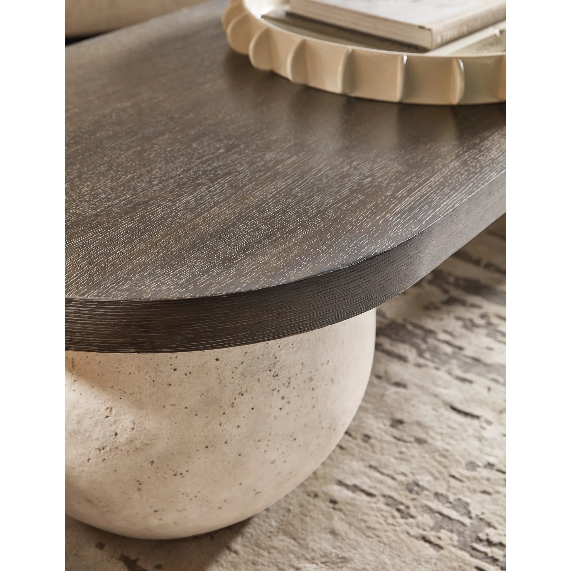 Commerce and Market Gibbons Cocktail Bench by Hooker Furniture in dark wood and oak. Made from unique in a unique style.