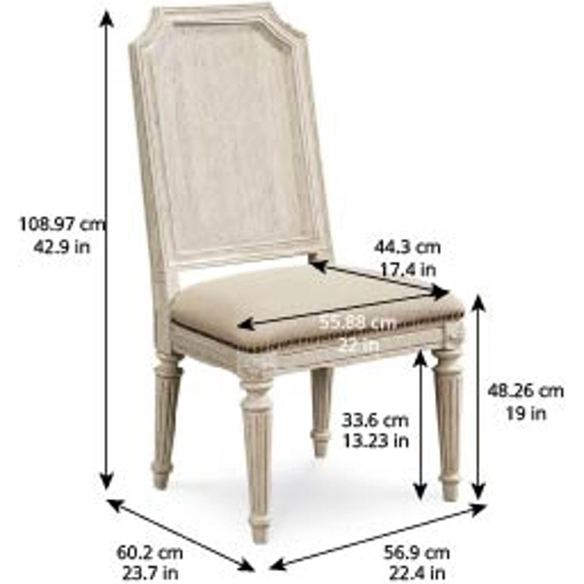 Arch Salvage Mills Side Chair (Set of 2) by A.R.T. Furniture. Made from parrawood solids, cathedral elm veneers, foam, fabric, metal in a traditional style.