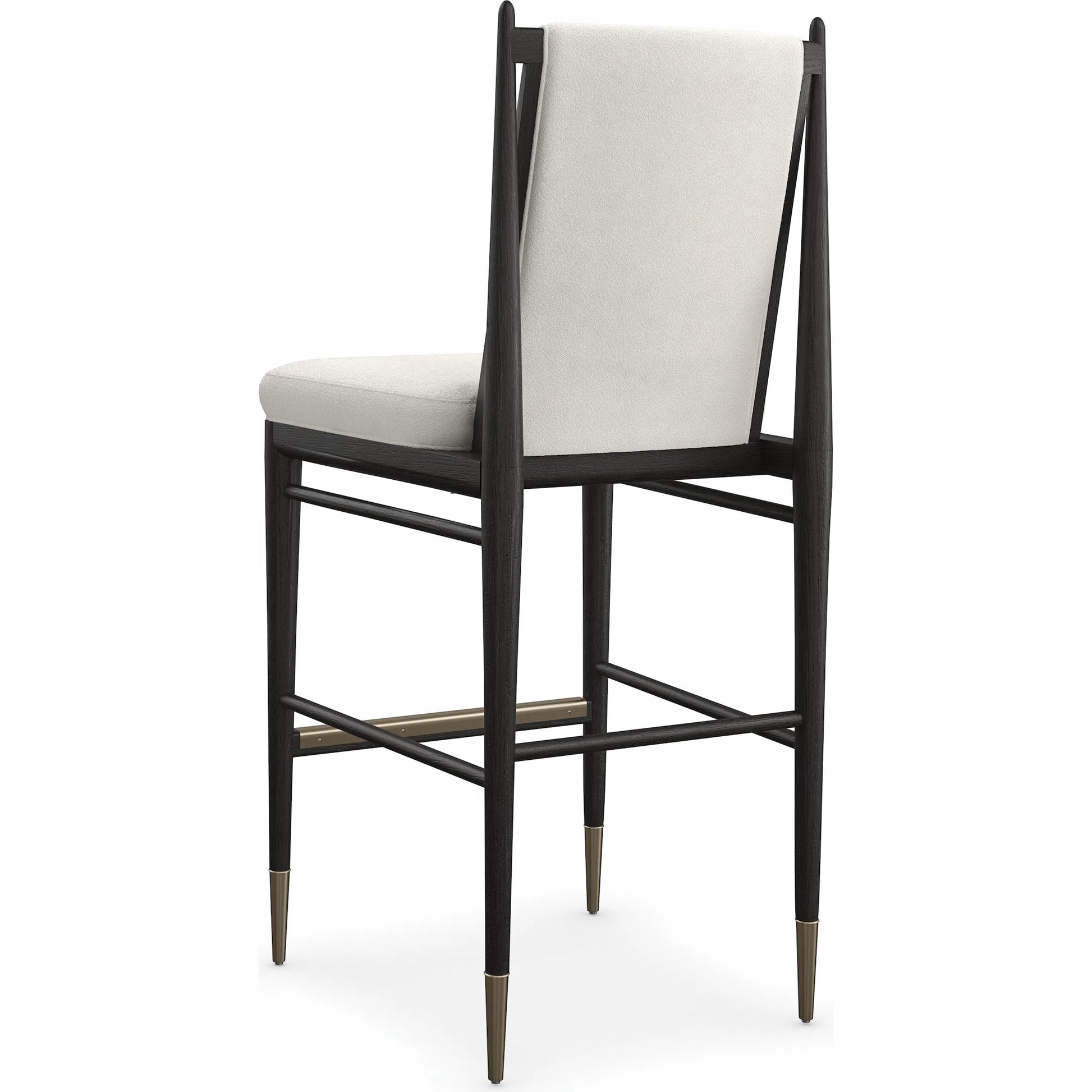 Unity Light Bar Stool by Caracole. Made from oak in a unique style.