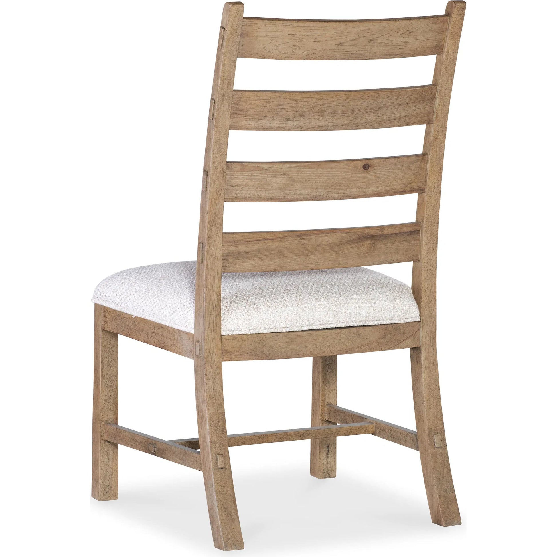Vineyard Row Ladderback Side Chair by Hooker Furniture in beige and sonoma. Made from 57% polyester, 43% cationic poly in a transitional style.