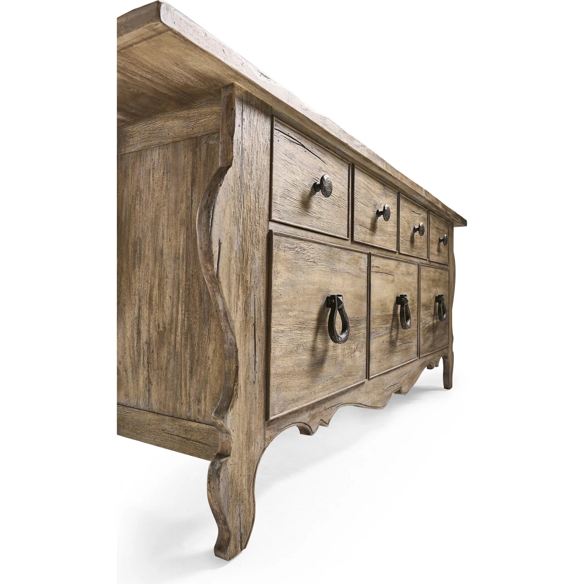 Caldera Dresser by Jonathan Charles in light spain painted walnut. Made from main acacia in a unique style.