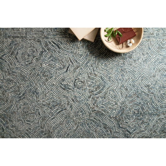 Ziva ZV-04 Rug by Loloi in denim. Made from 100% wool in a transitional style.