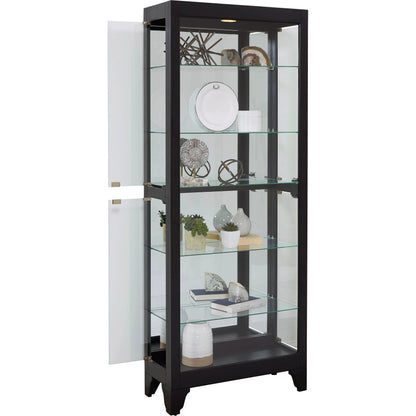 29'' Wide Hardwood Onyx Black Curio Display Cabinet by Pulaski Furniture in black onyx. Made from select hardwoods in a traditional style.