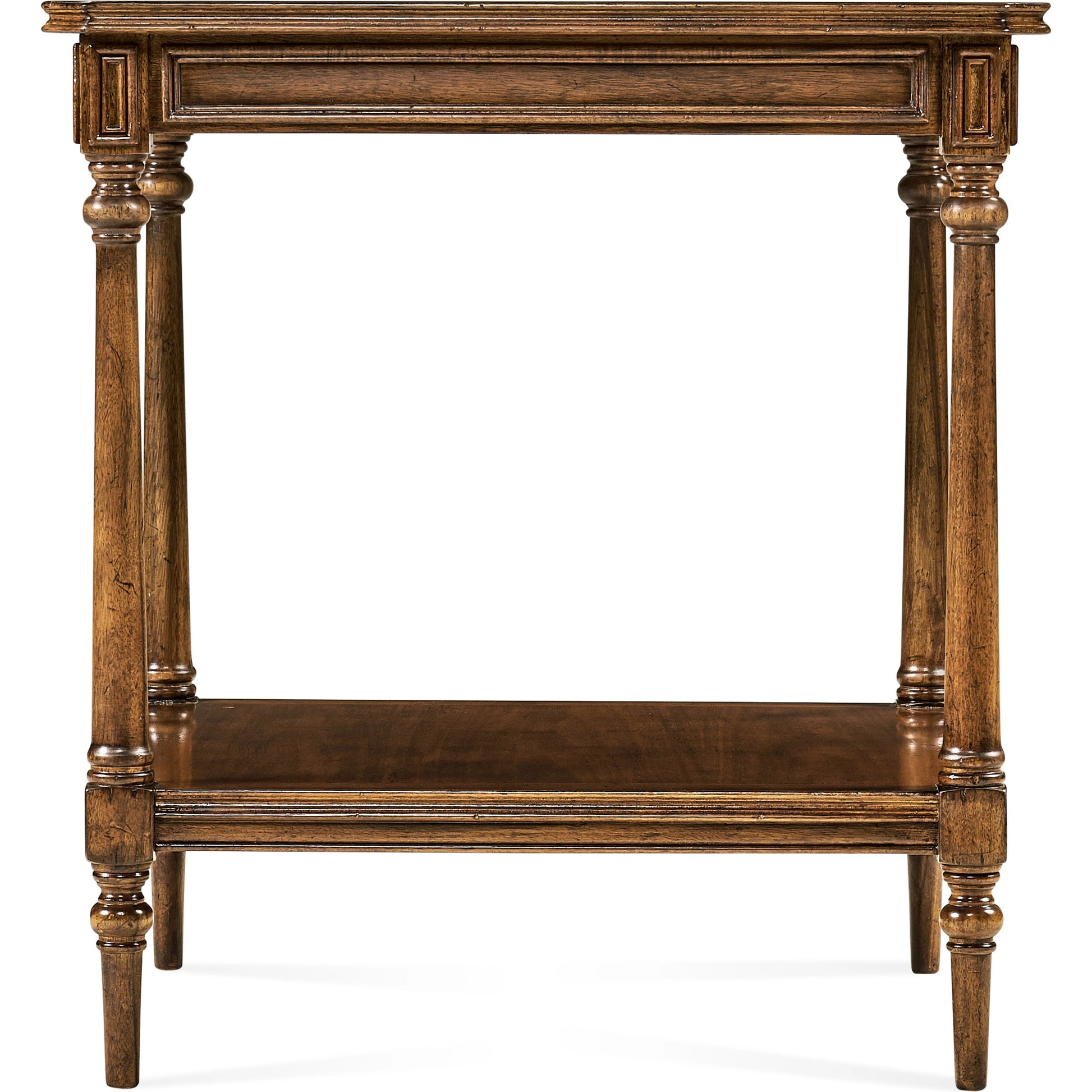 Casual Accents Victorian Style Walnut Side Table by Jonathan Charles in brown and medium walnut. Made from acacia in a traditional style.