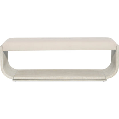 Modern Mood Bed Bench by Hooker Furniture in inverness natural. Made from oak veneers, fabric in a modern style.