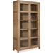 Driftwood Display Cabinet by Hooker Furniture. Made from oak solids, oak veneers, seeded glass, fabric, 100% polyester in a transitional style.