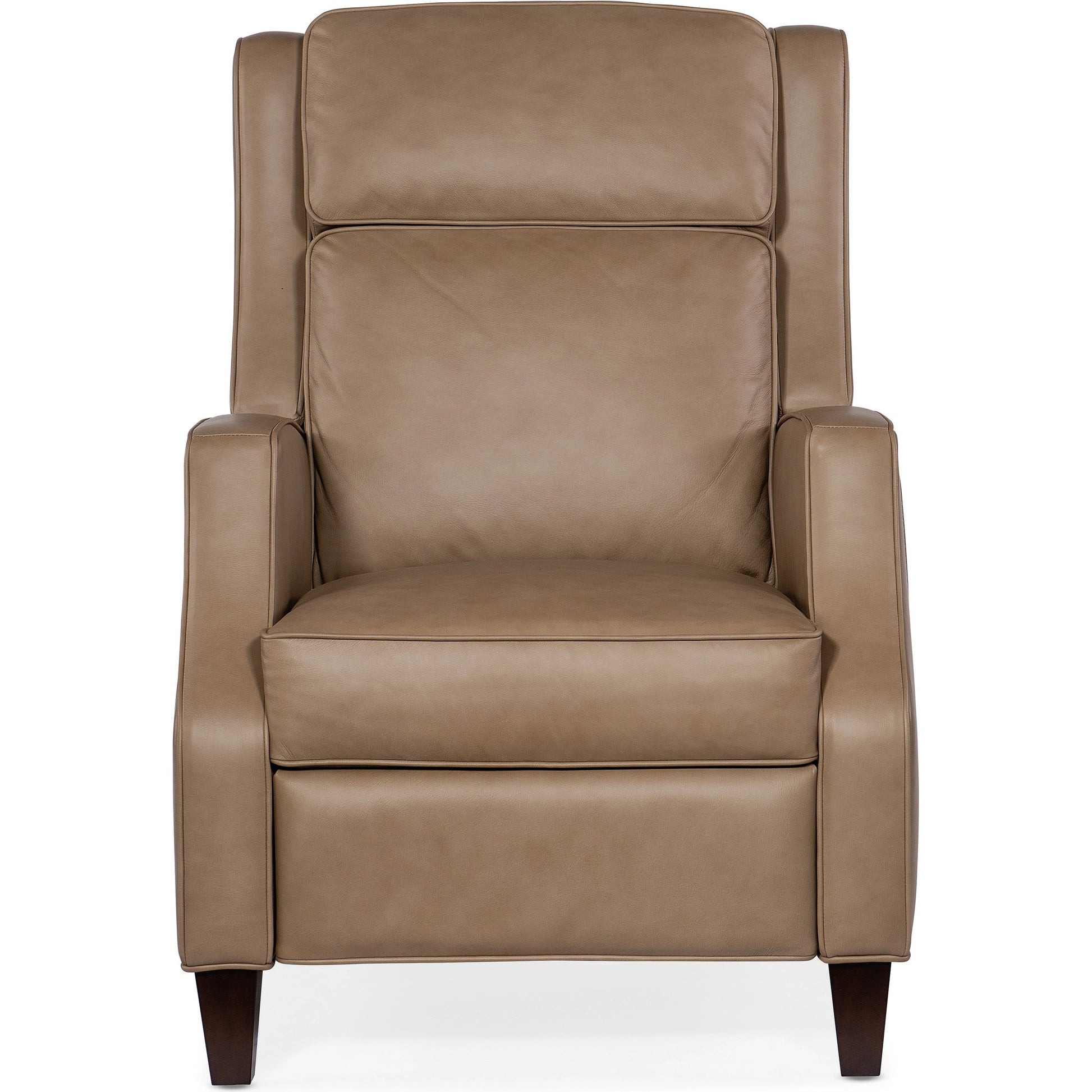 Tricia Power Recliner with Power Headrest by Hooker Furniture in aspen lenado. Made from leather, aspen lenado (finished top grain) in a traditional style.