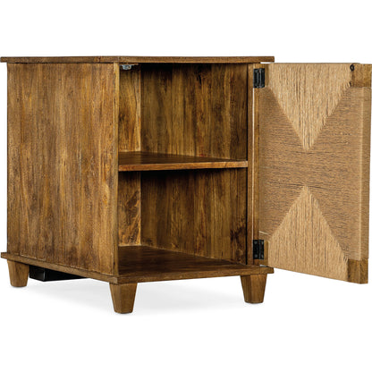 Commerce & Market Roped Accent Chest by Hooker Furniture in medium natural wood. Made from mango solids, rope in a cottage & farmhouse style.