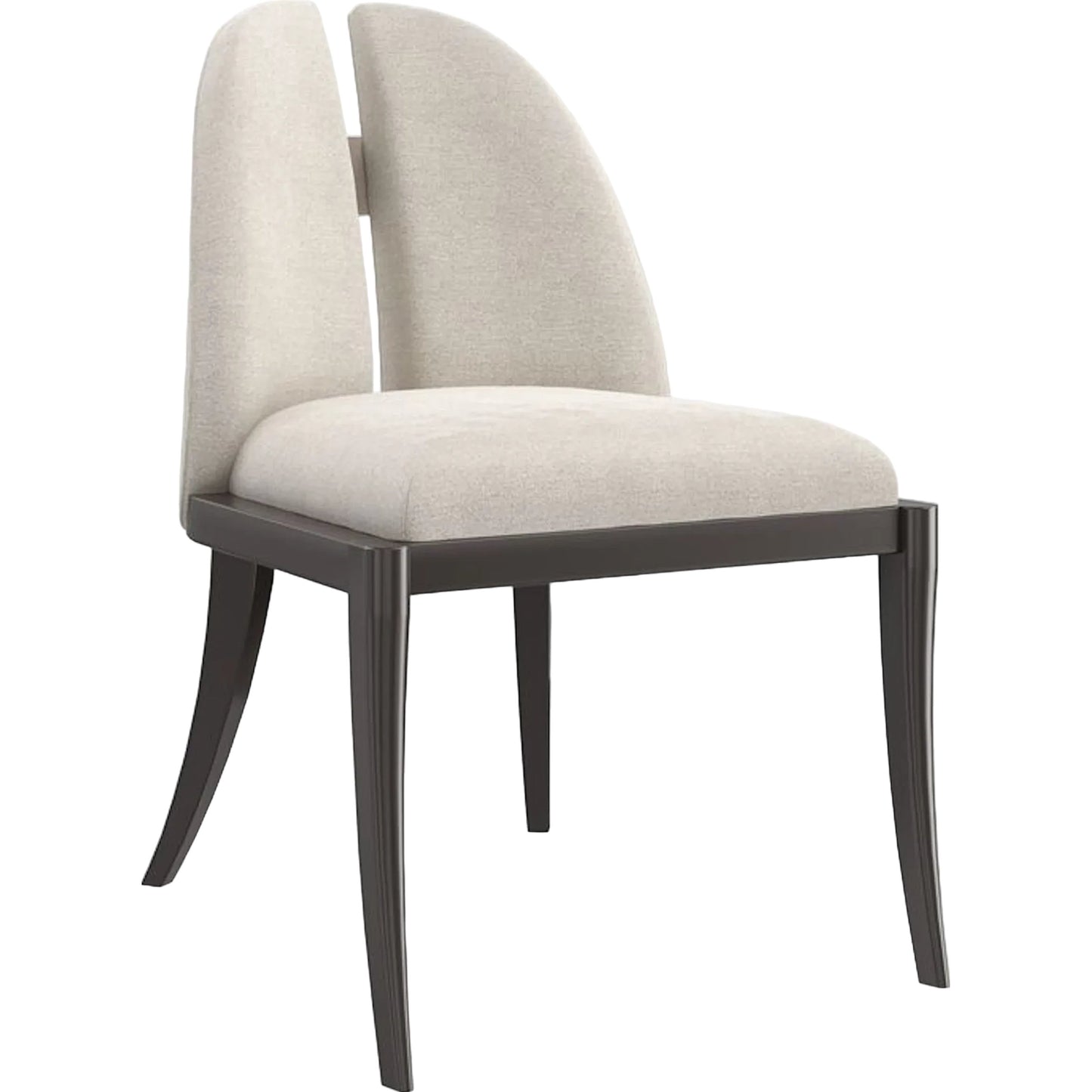 001 SI-2162888 | Primary Silo | Cameo Side Chair by Caracole in chrome and dark chocolate, lightly brushed chrome. Made from beech in a modern style.