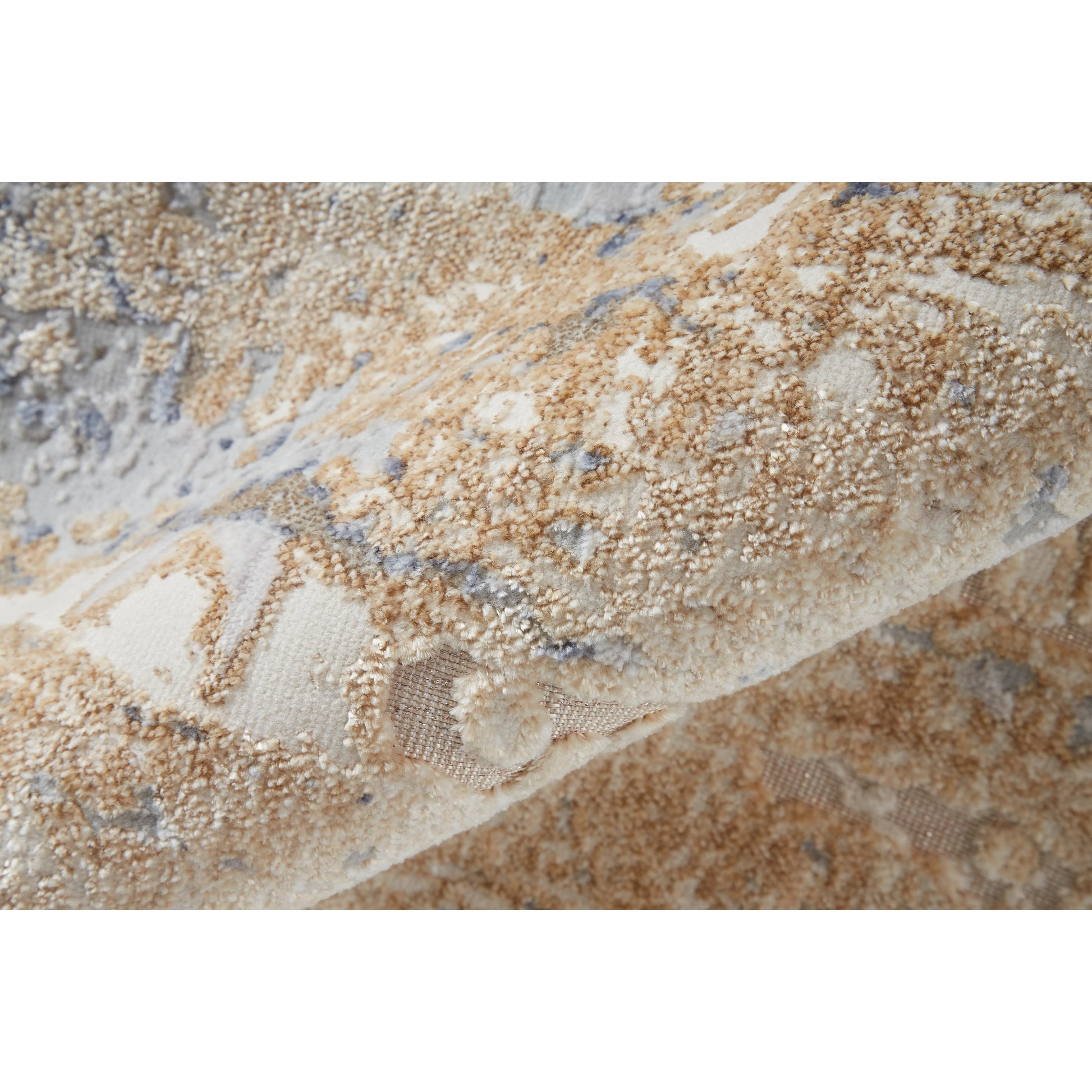 Laina Transitional Gradient & Rug - 39G9F by Feizy in tan, brown, blue. Made from polypropylene, polyester in a unique style.