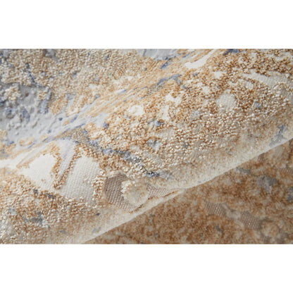 Laina Transitional Gradient & Rug - 39G9F by Feizy in tan, brown, blue. Made from polypropylene, polyester in a unique style.