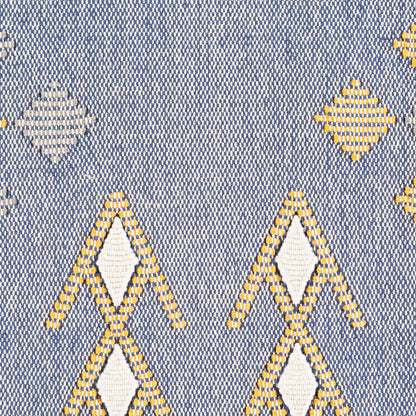 Zakaria Indoor/Outdoor Pillow by Surya in dark blue, tan. Made from 100% cotton in a eclectic & global style.