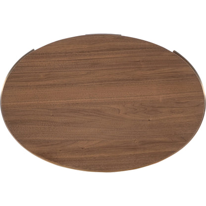 Eleana Oval Nightstand by Hooker Furniture in light caramel, quartered walnut veneers, sunlit bronze metal. Made from walnut veneers, metal, glass in a modern style.
