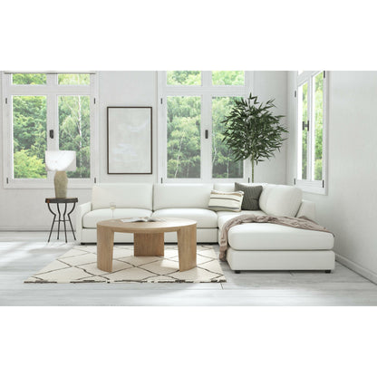 Commerce & Market Round Cocktail Table by Hooker Furniture in medium natural wood. Made from mindi solids in a transitional style.