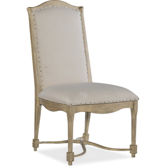 Ciao Bella Upholstered Side Chair (Set of 2) by Hooker Furniture in beige. Made from fabric, nailheads in a traditional style.