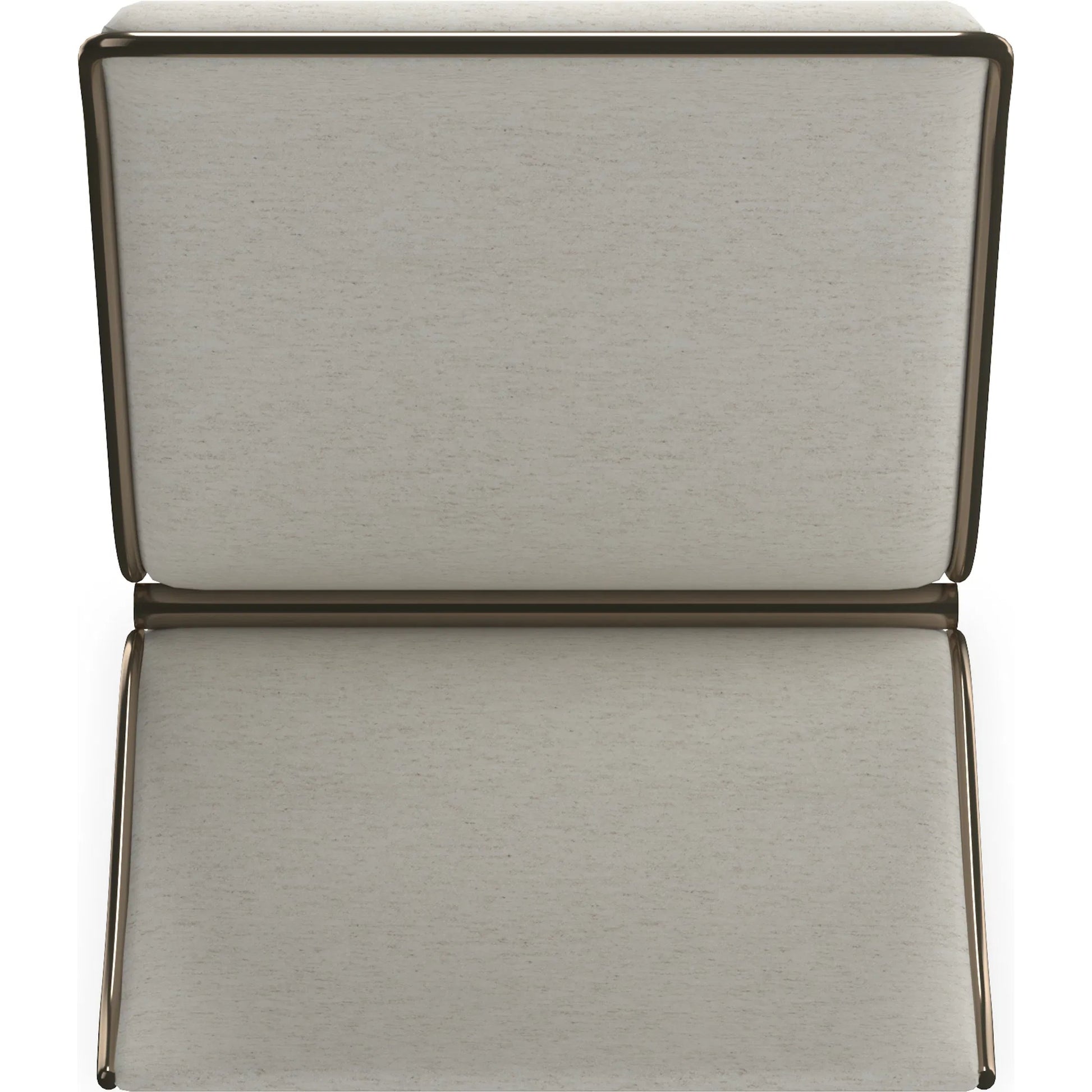 Parallax Chaise by Caracole in whisper of gold. Made from metal in a modern style.