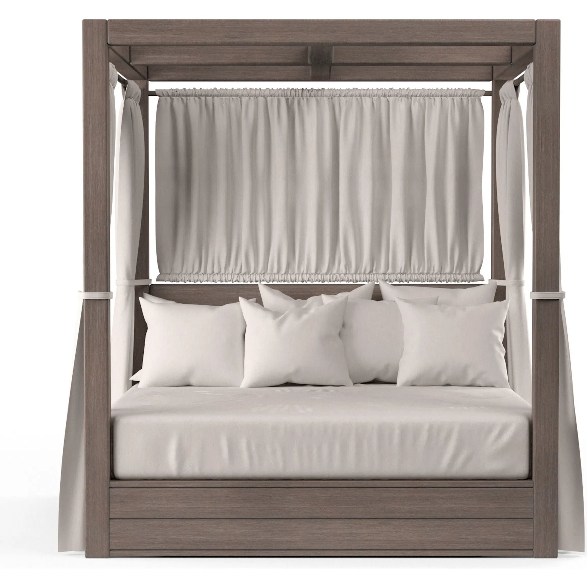 Laguna Outdoor Resort King Daybed by Sunset West in browns. Made from aluminum in a modern style.