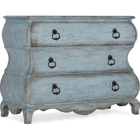 Beaumont Bachelors Chest by Hooker Furniture in skylark. Made from elm, cedar veneers in a cottage & farmhouse style.