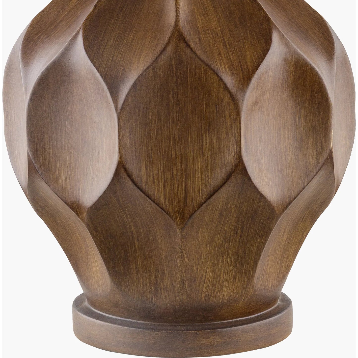 002 SI-2165561 | Closeup | Zealand Accent Table Lamp - 535860 by Surya in metallic brass, white, translucent, brown and paintedpaintedpainted. Made from resin, linen in a modern style.