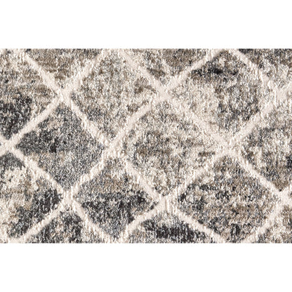 Kano Transitional Diamond Rug - 3873F by Feizy in ivory, gray, taupe. Made from polypropylene, polyester in a unique style.