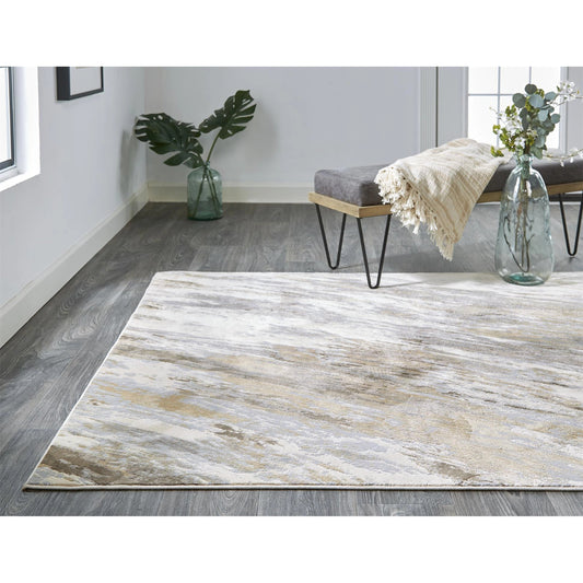 Parker Transitional Rug - 3704F by Feizy in ivory, tan, brown. Made from viscose, polyester in a unique style.